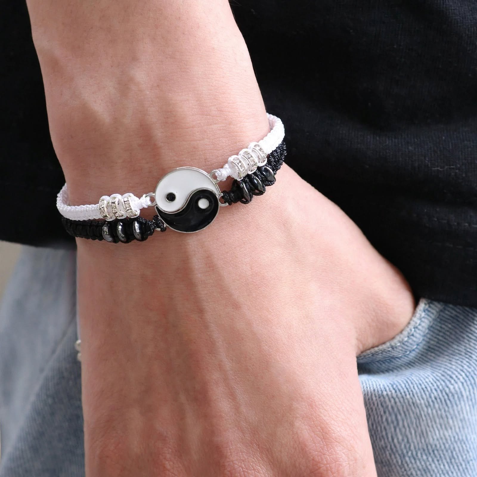 Juego de pulseras yin-yang para compartir - Imagen 2