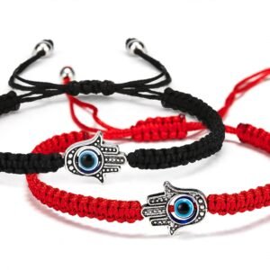 Pulsera trenzada con mano de Fátima