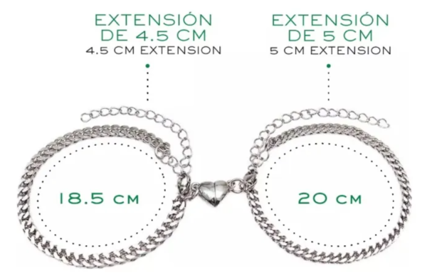 Pulseras cadenitas de amor / amistad - Imagen 2
