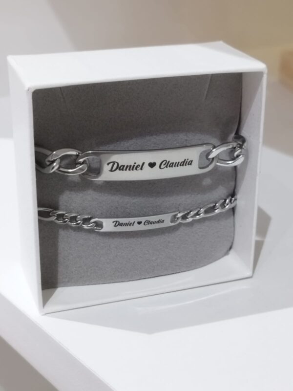 Pulseras para compartir con grabado laser precio por dos - Imagen 2