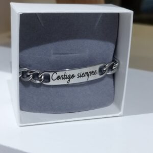 Pulsera Personalizada De Acero Grabada.