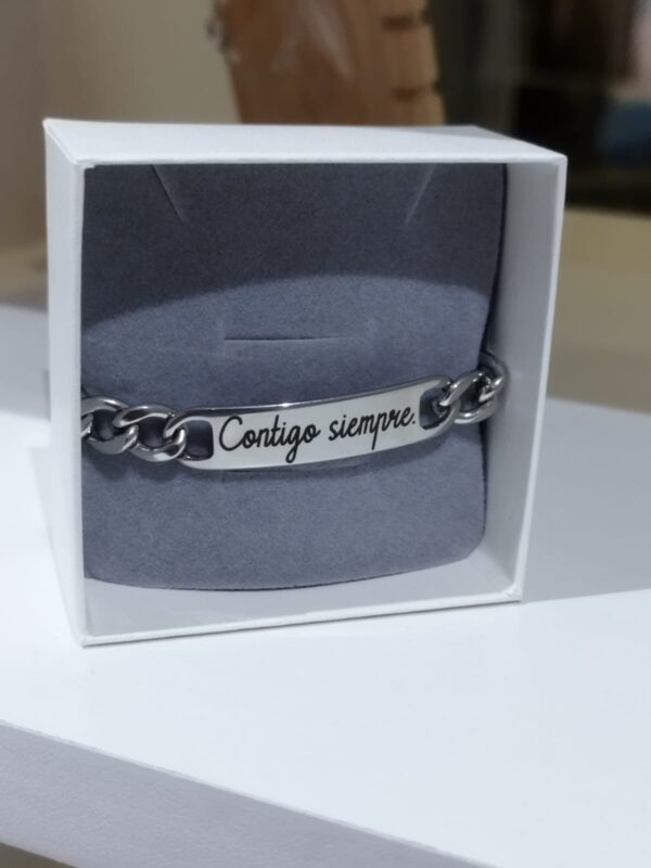 Pulsera Personalizada De Acero Grabada.