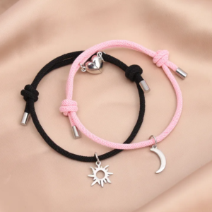 Pulsera Para Compartir Imantadas Dije Sol Y Luna