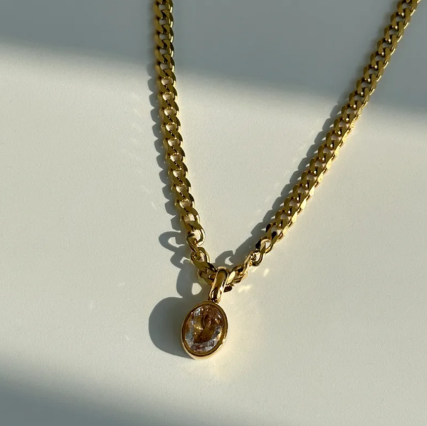 Cadena dorada con brillo - Imagen 2