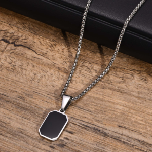 Collar Cadena Mas Dije Negro