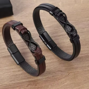 Pulsera infinito símil cuero