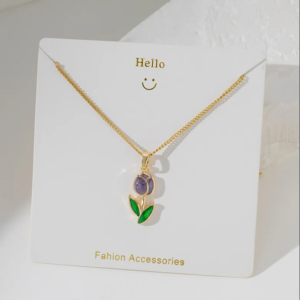 Cadenita tulipán violeta
