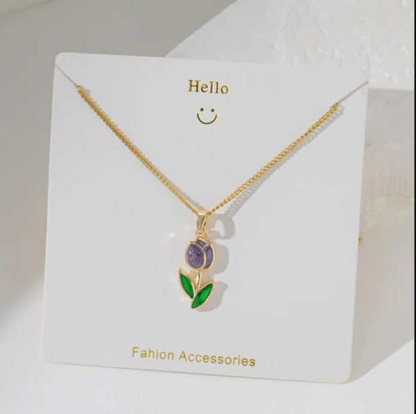 Cadenita tulipán violeta