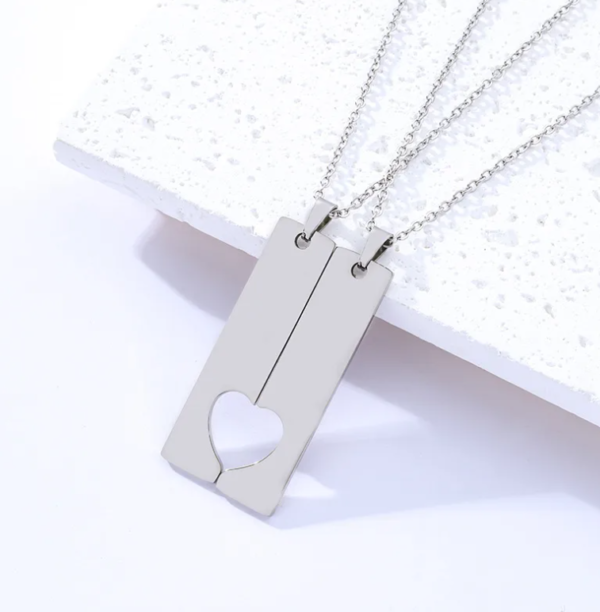 Collares Dos Unidades Personalizados Grabado Laser - Imagen 2