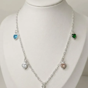 Collar corazones y ojo turco