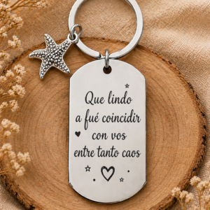 Llavero personalizado con dije estrella