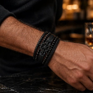 Set de 4 pulseras hombre