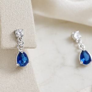 Caravanas con piedra azul