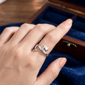 Anillo abierto gato