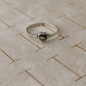Anillo corazón abalone