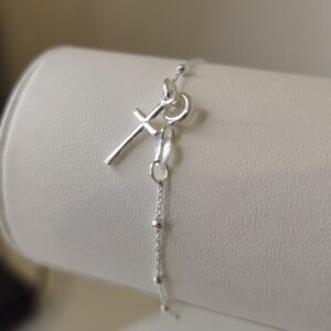 Pulsera plata 925 cruz