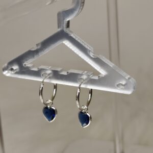 Caravanas aro corazón azul