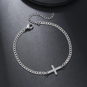 Pulsera cadena con cruz