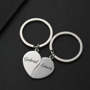 Llaveros forman corazón personalizados