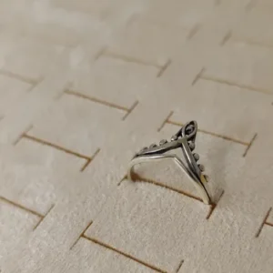 Anillo en V de plata 925 para mujer