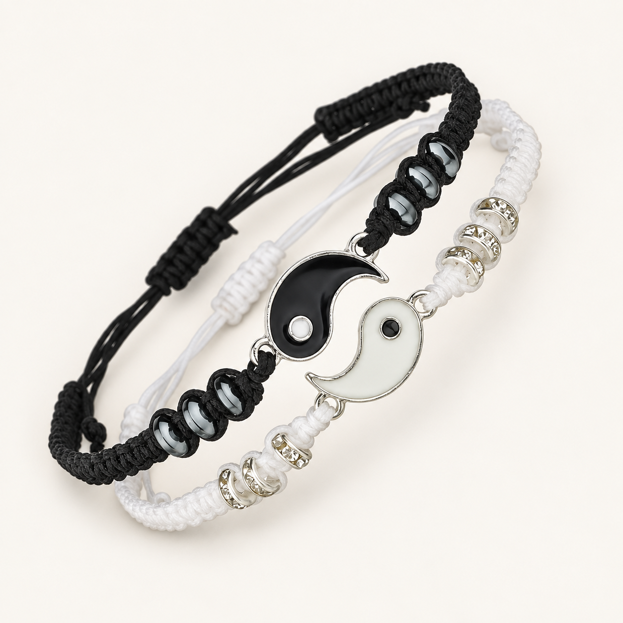 Juego de pulseras yin-yang para compartir