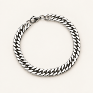Pulsera cubana para hombre de acero quirúrgico