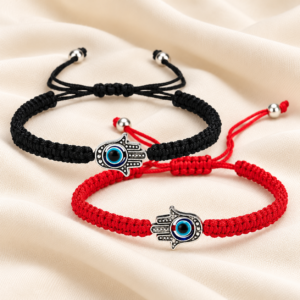 Pulsera trenzada con mano de Fátima