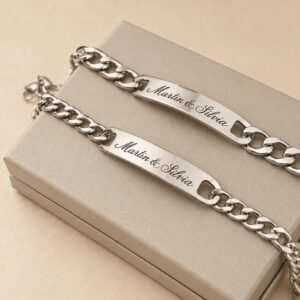 Pulseras para compartir personalizadas con grabado láser