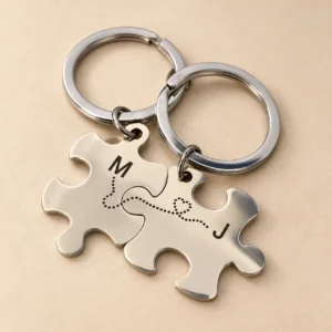Llaveros de puzzle personalizados con grabado láser