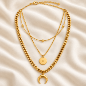 Collar mujer de acero quirúrgico