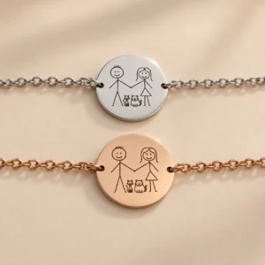 Pulsera personalizada con grabado láser