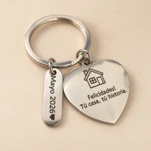 Llavero corazón personalizado con grabado láser