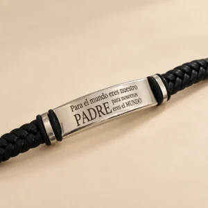 Pulsera personalizada de símil cuero trenzado
