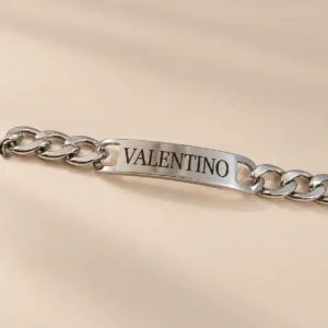 Pulsera personalizada de acero grabada