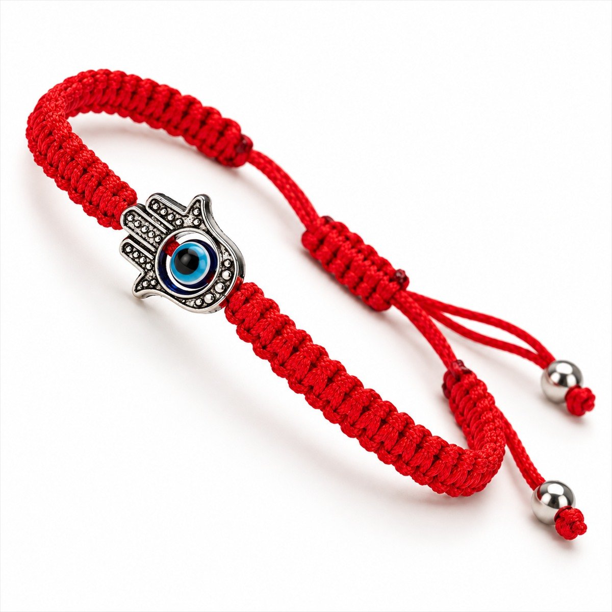 Pulsera trenzada con mano de Fátima - Imagen 3