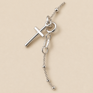 Pulsera con cruz de plata 925