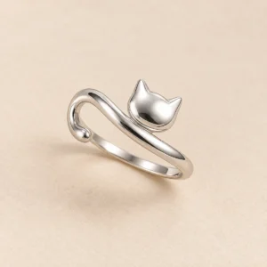 Anillo abierto de gato en acero quirúrgico