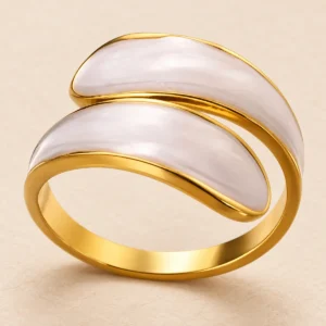 Anillo dorado ajustable de acero quirúrgico