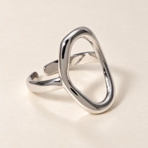 Anillo ajustable de acero quirúrgico para mujer
