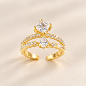 Anillo abierto corona para mujer