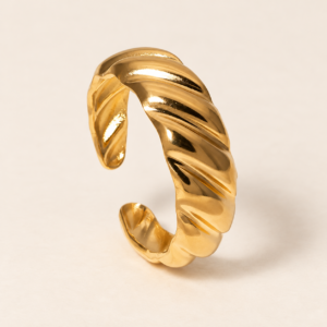 Anillo abierto ajustable de acero quirúrgico