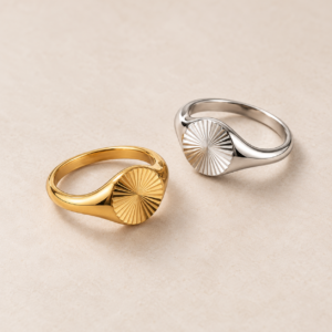 Anillo sello rayo de sol