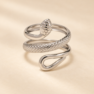 Anillo serpiente de acero quirúrgico