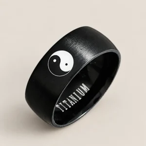 Anillo yin-yang de acero quirúrgico