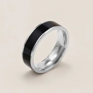 Anillo liso unisex de acero quirúrgico