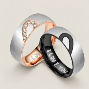 Set de anillos I Love You para pareja