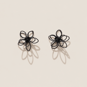 Caravanas con diseño de flor