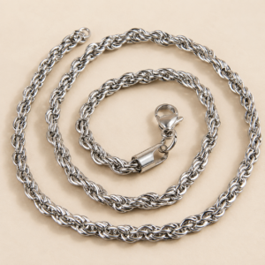 Collar cadenita de eslabones trenzados