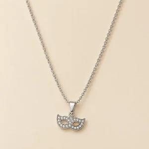 Collar cadenita con dije antifaz – acero quirúrgico