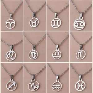 Collar con dije de signo zodiacal – acero quirúrgico